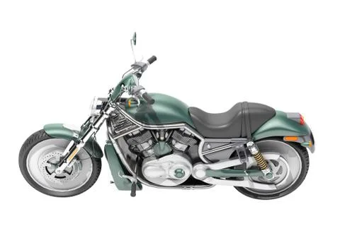 Classic motorcycle isolated Stock Illustration