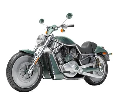 Classic motorcycle isolated Stock Illustration