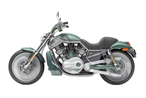 Classic motorcycle isolated Stock Illustration