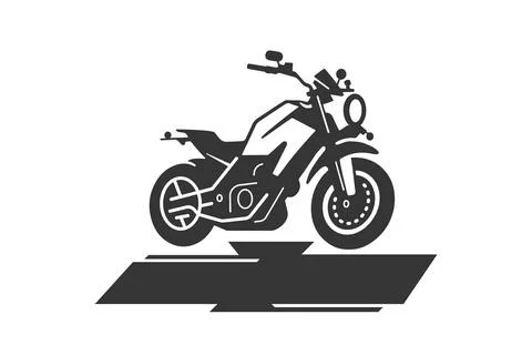 Classic motorcycle vector illustration. Motor bike for logo, biker club emb.. Illustrazione stock