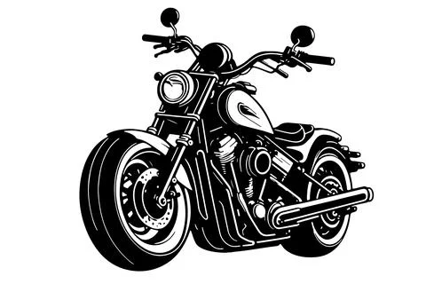 Classic motorcycle vector illustration. Motor bike for logo, biker club emb.. Stock Illustration
