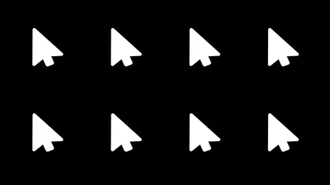 Classic mouse pointer and cursor icons pack on transparent background. 스톡 동영상 316773419