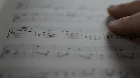 Classic musician study classical music notes for a concert, italy Stock Footage 172575137