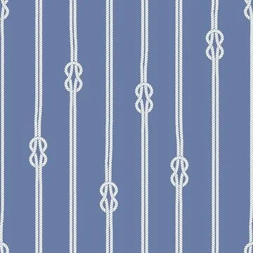 Classic nautical stripe pattern featuring vertical marine ropes Illustrazione stock