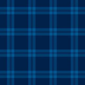 Classic navy blue plaid pattern. Seamless, versatile background for textiles, Illustrazione stock