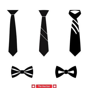 Classic Necktie Vector Pack  Timeless Style Elements for Designs Stock Illustration