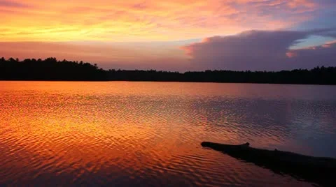 Classic Northwoods Sunset Video stock 21258288