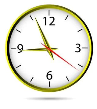 Classic office clock Stock Illustration