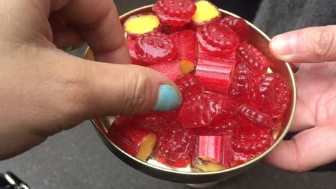 Classic Old Fashioned Denmark Red Candy - Copenhagen Stock Footage 116657961