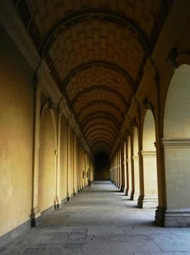 Classic old hallway Stock Photos