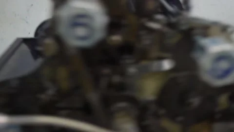 Classic old printer in the printing house No. 4 Stock Footage 163202006