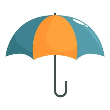Classic opened umbrella protecting from rain weather forecast Stock Illustration