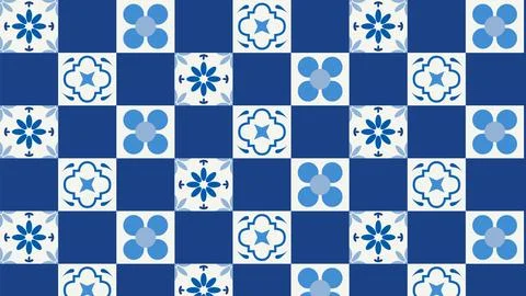 Classic Ornamental Tile Background Stock Illustration