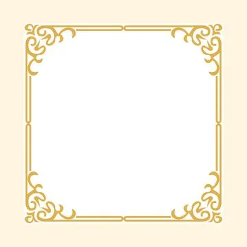 Classic Ornate Vector Border for Certificates, Invitations, and High-End Do.. Stock Illustration