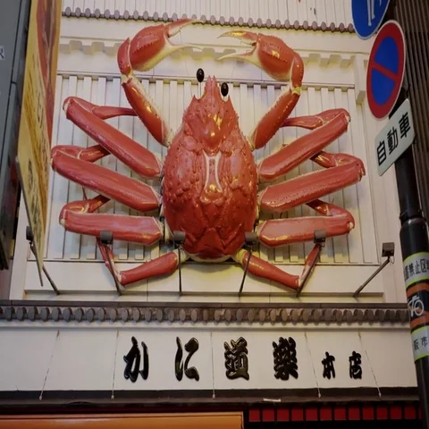 Classic Osaka King Crab Restaurant Signa Stock Video Pond5