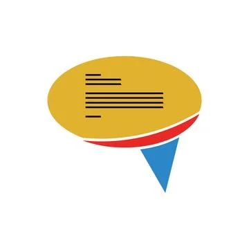 Classic oval speech bubble with text lines, ideal for communication, messag.. 库存插图