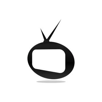 Classic oval TV template vector Illustrazione stock