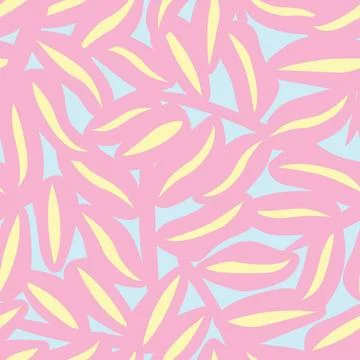 Classic Pastel Leaf seamless pattern design Illustration