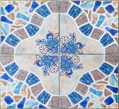 Classic  pattern floor tiles Foto stock