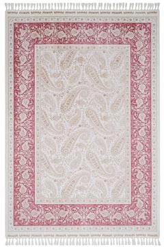 Classic patterned machine rug on a white background Stock-Fotos