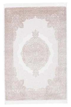 Classic patterned machine rug on a white background Stock Photos