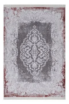Classic patterned machine rug on a white background Foto stock