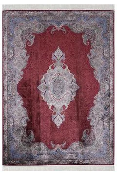 Classic patterned machine rug on a white background Stock Photos