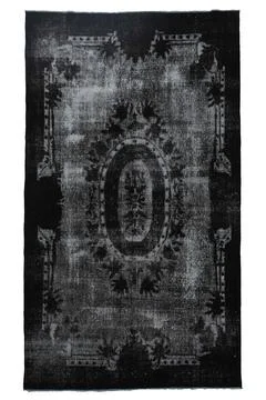 Classic patterned machine rug on a white background Foto stock