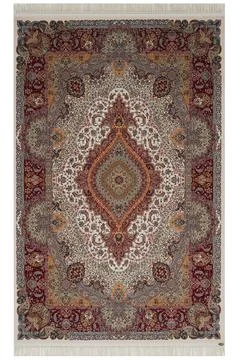 Classic patterned machine rug on a white background Stock Photos