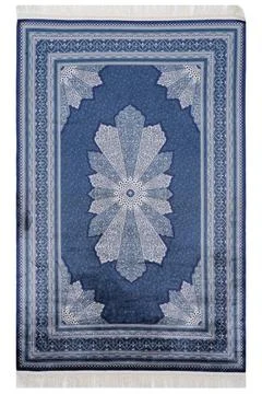 Classic patterned machine rug on a white background Foto stock