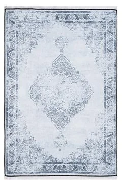 Classic patterned machine rug on a white background Stock Photos