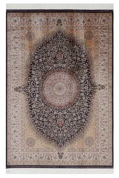 Classic patterned machine rug on a white background Foto stock