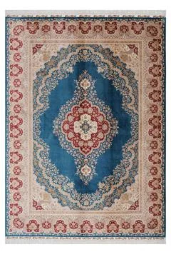 Classic patterned machine rug on a white background Stock Photos