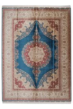 Classic patterned machine rug on a white background Stock Photos