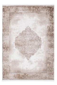 Classic patterned machine rug on a white background Stock Photos