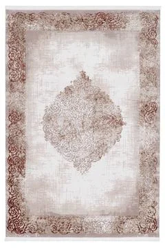 Classic patterned machine rug on a white background Stock Photos