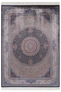 Classic patterned machine rug on a white background Foto stock