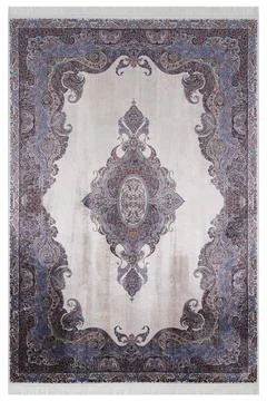 Classic patterned machine rug on a white background Stock Photos