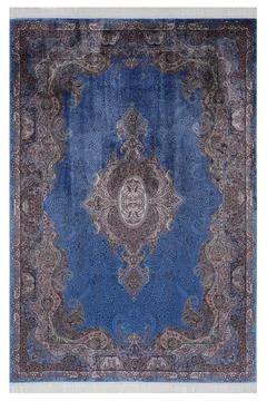 Classic patterned machine rug on a white background Stock Photos