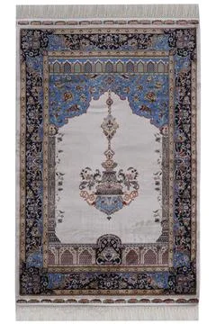 Classic patterned machine rug on a white background Stock-Fotos