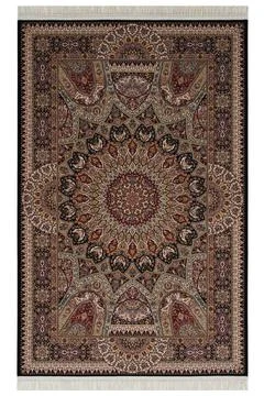 Classic patterned machine rug on a white background Stock Photos