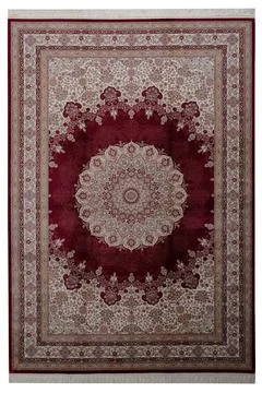 Classic patterned machine rug on a white background Stock Photos