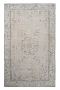 Classic patterned machine rug on a white background Stock Photos