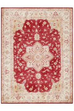 Classic patterned machine rug on a white background Stock Photos