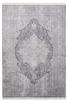 Classic patterned machine rug on a white background Foto stock