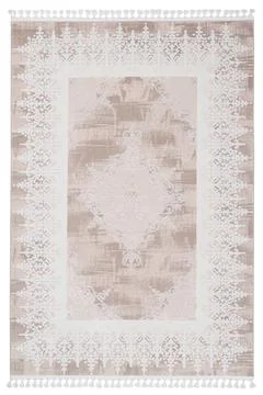 Classic patterned machine rug on a white background Foto stock