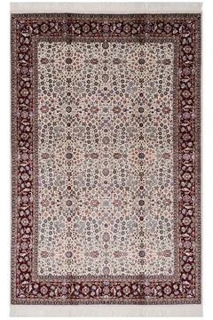 Classic patterned machine rug on a white background Foto stock