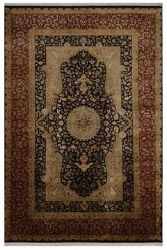 Classic patterned machine rug on a white background Stock Photos