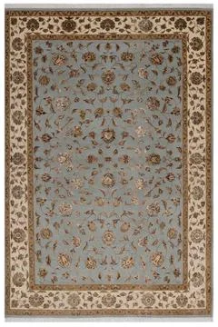 Classic patterned machine rug on a white background Foto stock