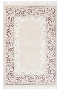 Classic patterned machine rug on a white background Stock Photos